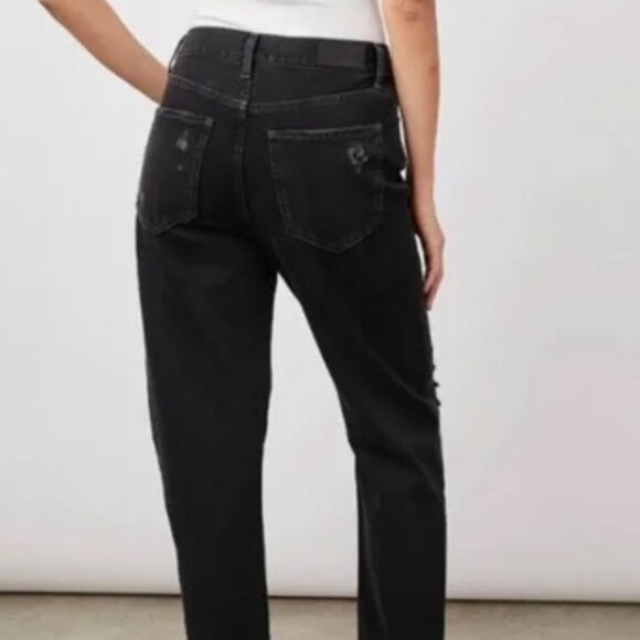Rails X Water.org Collab NWT Retail $198 Atwater Black Slouchy Jeans Sz 24 - Picture 2 of 9